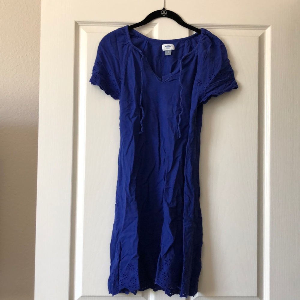 Royal blue cotton dress
